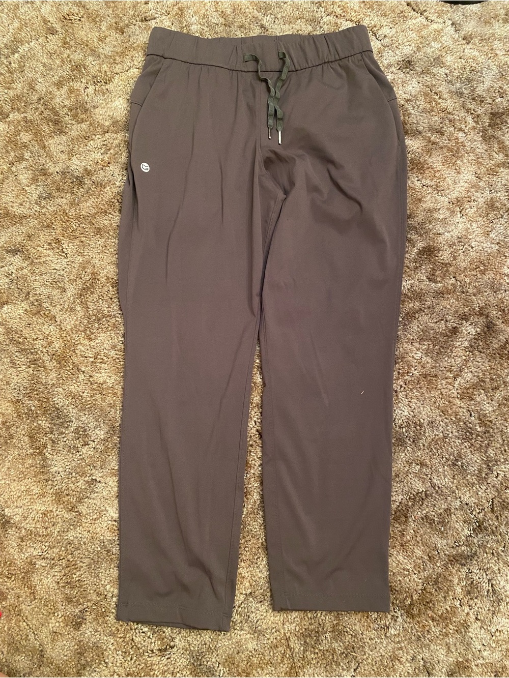 Gradual Women’s Brown Drawstring Track Pants Casual Straight Leg